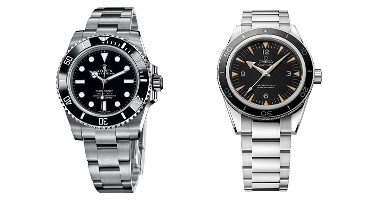 Clash of The Divers Rolex Submariner Watch vs Omega Seamaster 300 Master Co-Axial Watch