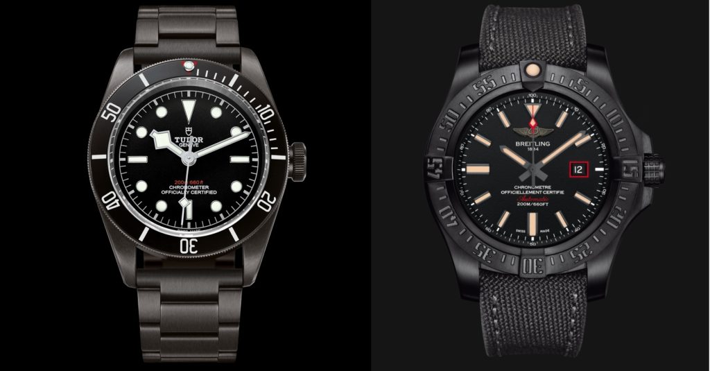 Clash of the Divers Black Edition: Breitling Avenger Blackbird 44mm Watch vs Tudor Heritage Black Bay Dark Watch