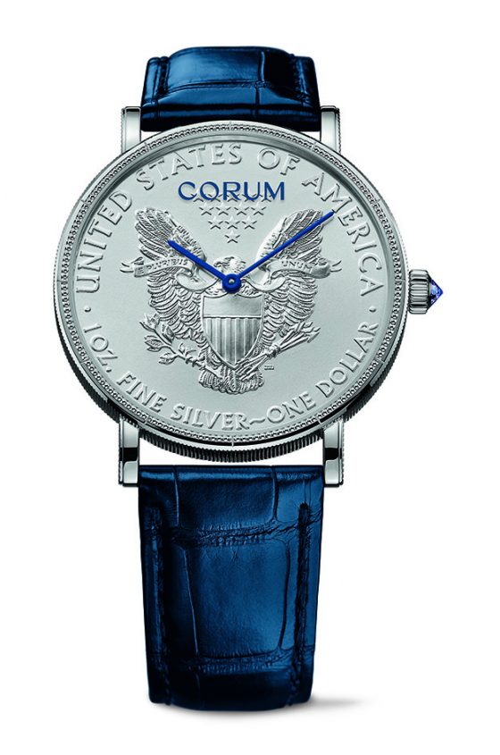 corum 5014756 coin watch quarts 28mm watch