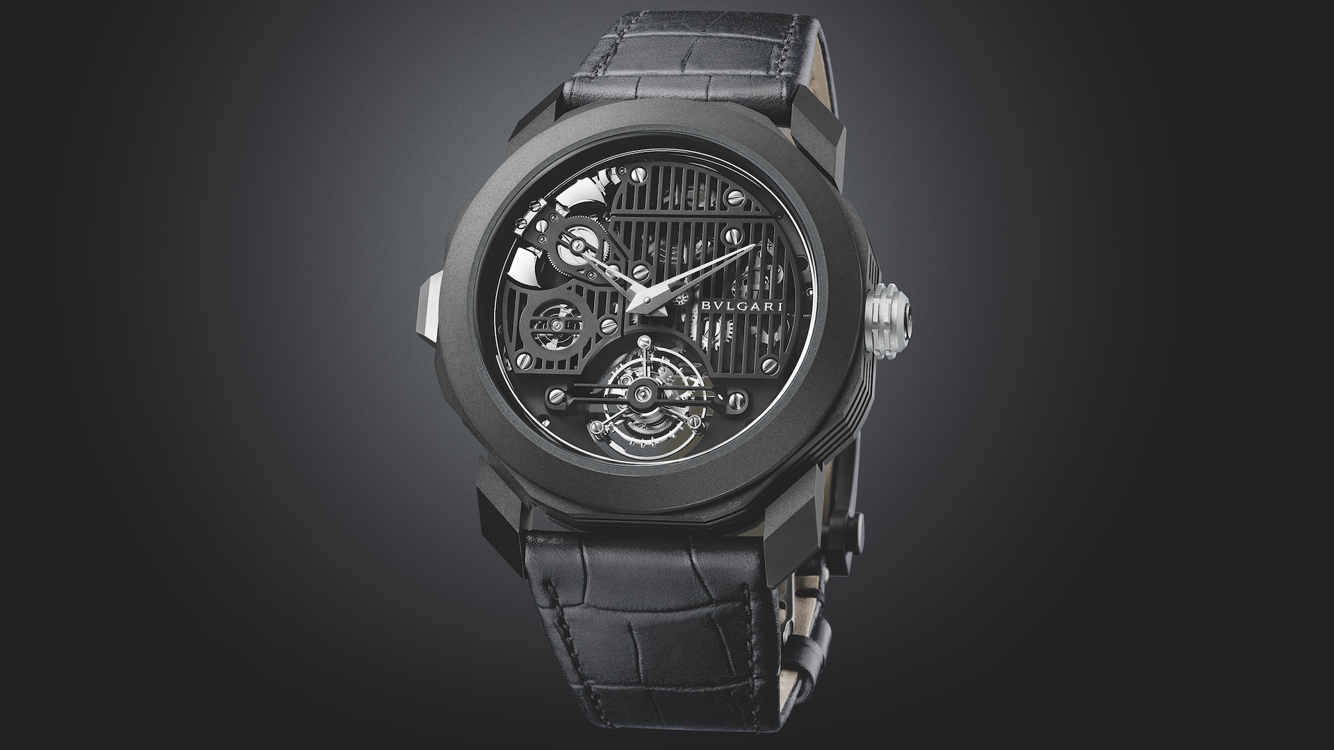 Bulgari Octa Roma Carillon Tourbillon Black DLC Titanium Watch